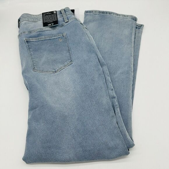 Lularoe Seamed Jeans High Rise Straight Leg Stretch Light Wash Womens Sz 36 NWT - Picture 9 of 10